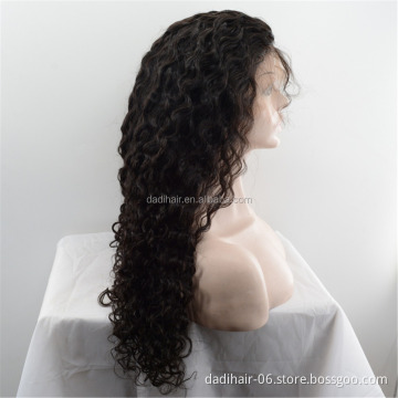Affordable price front lace wig human hair 150% density 100% virgin Brazilian hair curly wig
